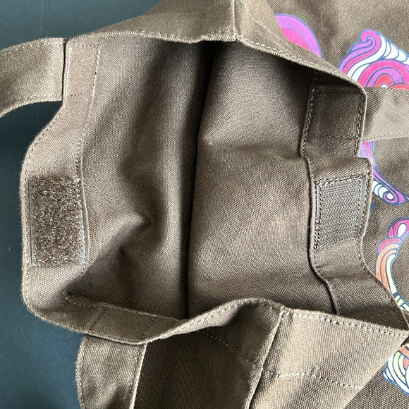 SALE Roxy New York Brown Cotton Tote Bag - Picture 4 of 7